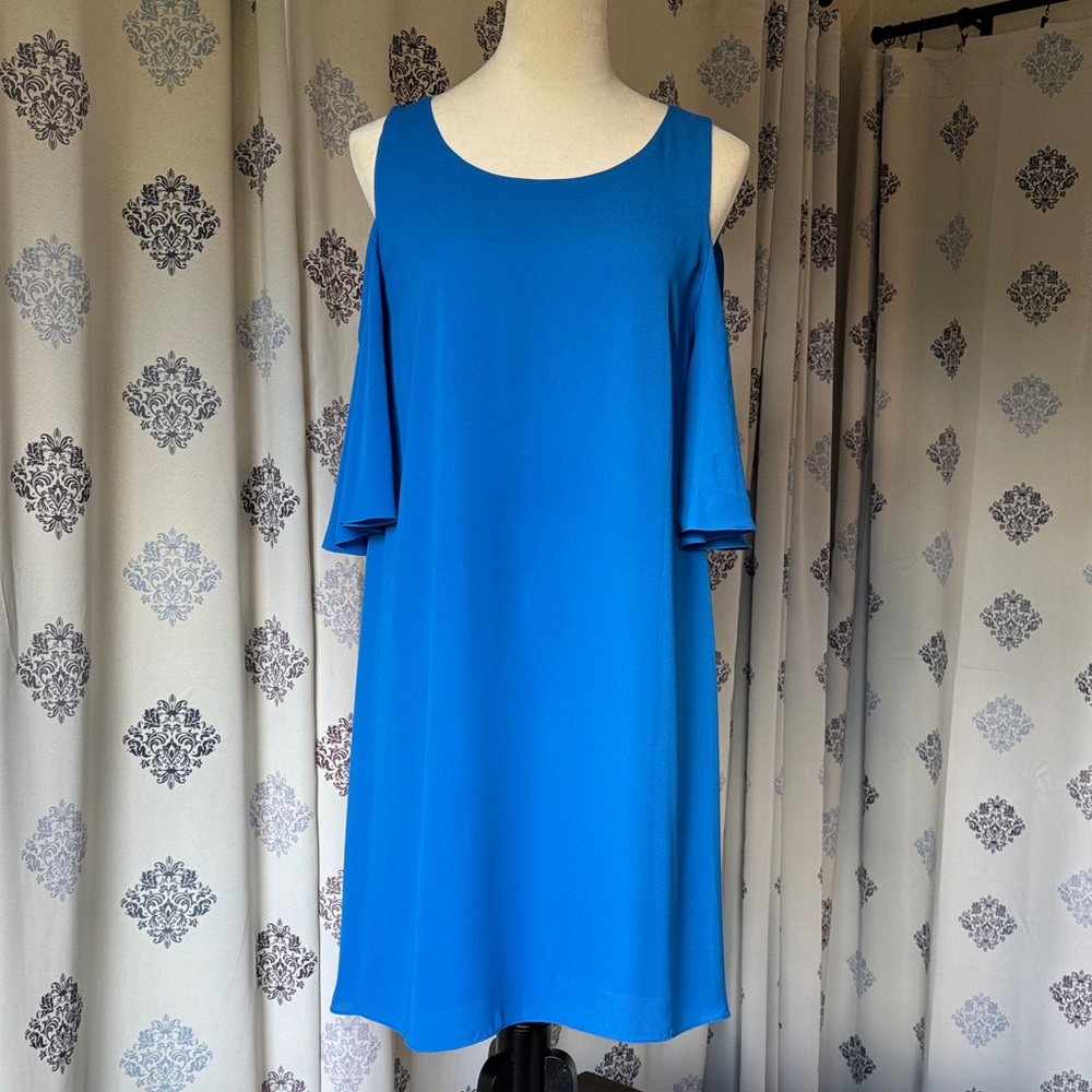 Chelsea28 Vibrant Blue Cold Shoulder Dress